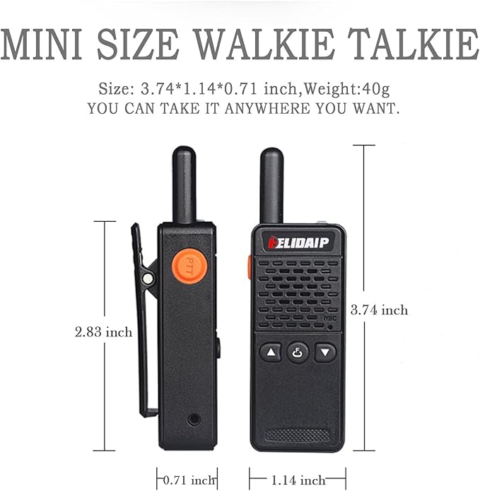 ELIDAIP T-M2 Super Mini Walkie Talkies