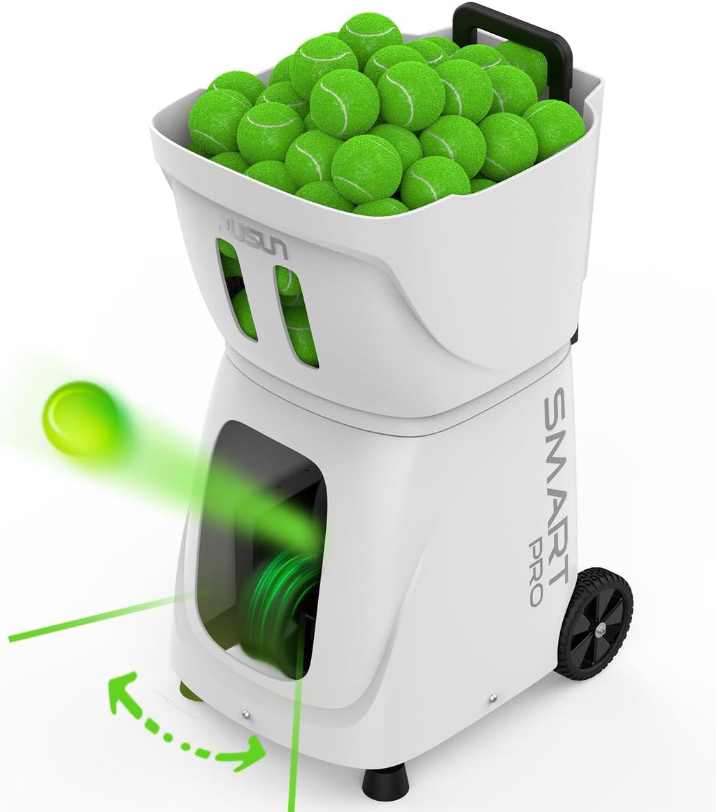 PUSUN｜PT-Smart Pro Internal Oscillation Tennis Ball Machine: App with 12 Built-in Training Modes, 28-Pt Custom Drills,75MPH, 5H,32.6lb Portable for Tennis & Padel,Training, Practice,Beginners to Pros