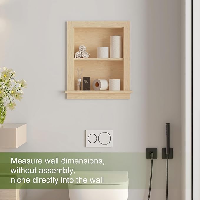 Recessed Medicine Cabinet Inset, Bathroom Wall Niche Insert