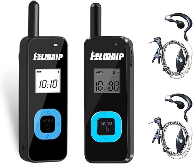 ELIDAIP T-M1 Super Mini Walkie Talkie (2 Pack)