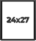 24x27 Shadow Box Frame Black | 1 Inch Deep Solid Wood Shadowbox Display Frame |