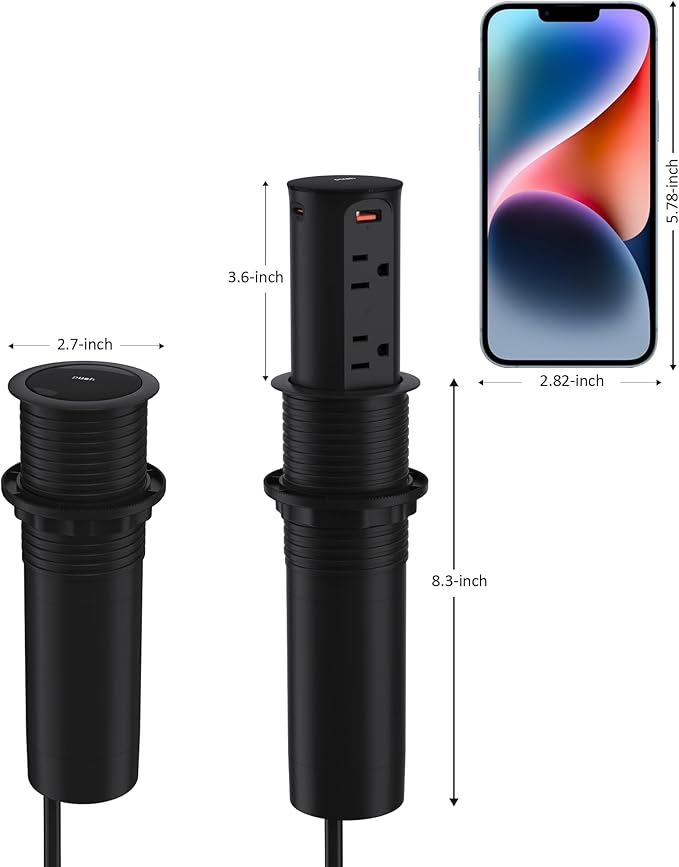 Jgstkcity 2.5 inch Hole Pop up Outlet