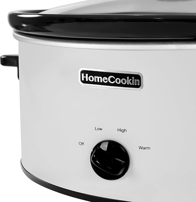 HOMECOOKIN 7 Quart Slow Cooker Oval Manual Pot Food Warmer