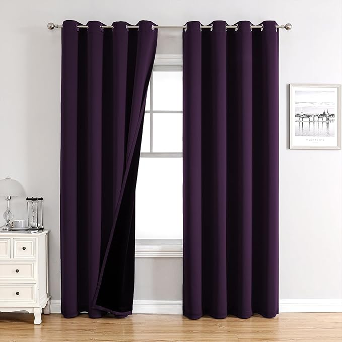 ChrisDowa 100% Blackout Curtains