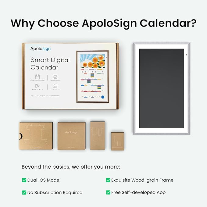 ApoloSign 27" Digital Calendar: Dual Mode Calendars