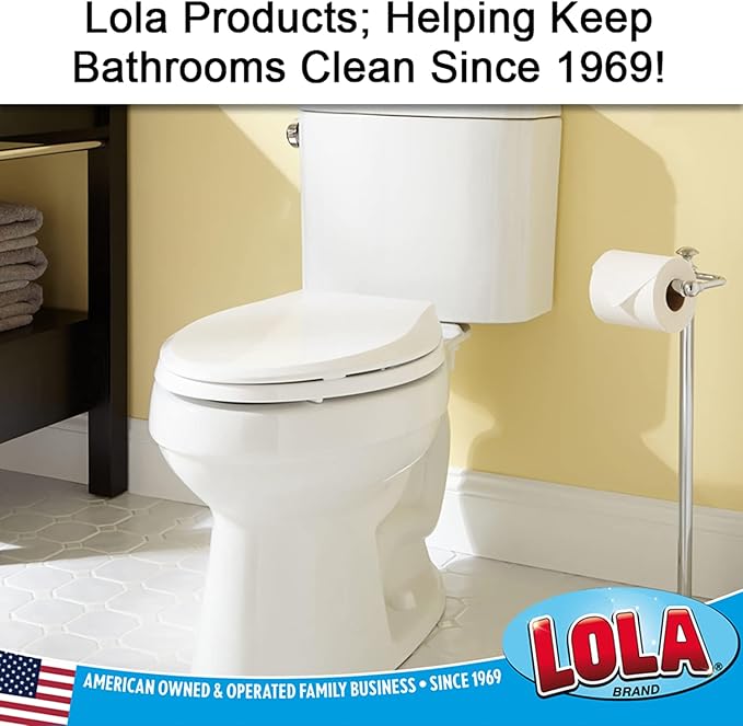 LOLA Classic Toilet Brush, 6 Pack, Durable Fiber Stiff Bristles, Compact Size