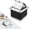 Vagueior Recessed Floor Electrical Outlet Kit, Waterproof Electrical Outlet