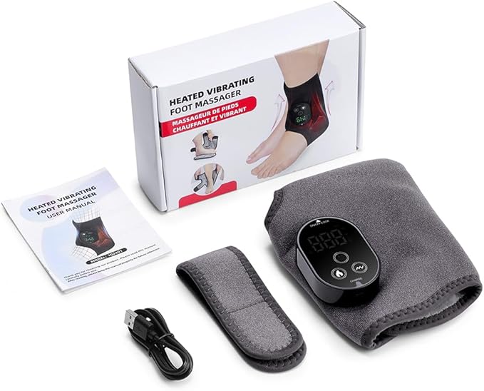 Foot and Ankle Massager for Pain Relief, Ankle Heating Pad Foot Renew Triple
