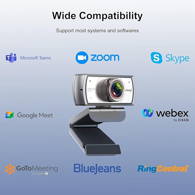 Wide Angle Webcam, 120 Degree Large View Spedal 920 Pro Video Conference Camera