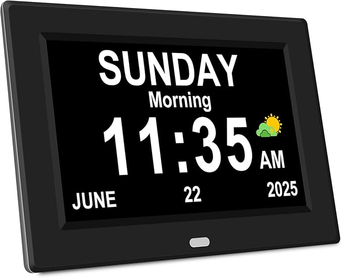 8‘’ Digital Calendar Day Clock, Gifts