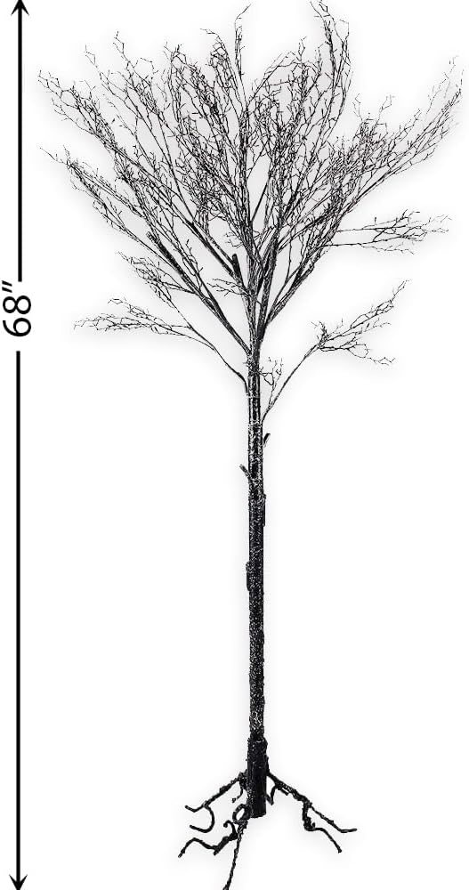 National Tree Company Artificial Tree Decoration, Black, Leafless, Includes Stand, Halloween Collection, 68 Inches