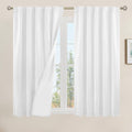 LAMIT 100% Blackout Linen Curtains 54 Inch Length, Linen Textured Thermal