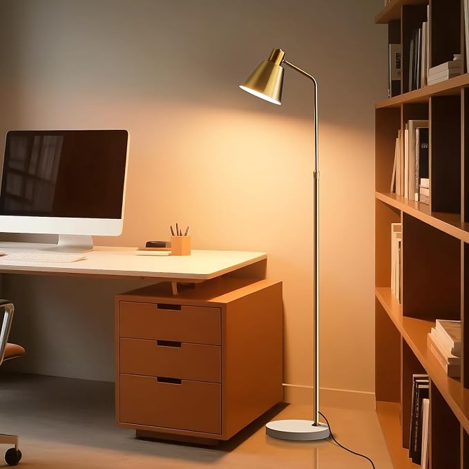Gold Brass Industrial Floor Lamps