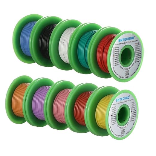 BNTECHGO 20 Gauge Silicone Wire Kit 10 Color Each 50 ft Flexible 20 AWG