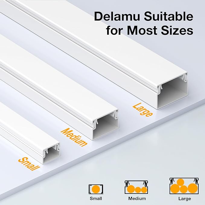 Delamu TV Cord Hider, 315in Wire Covers