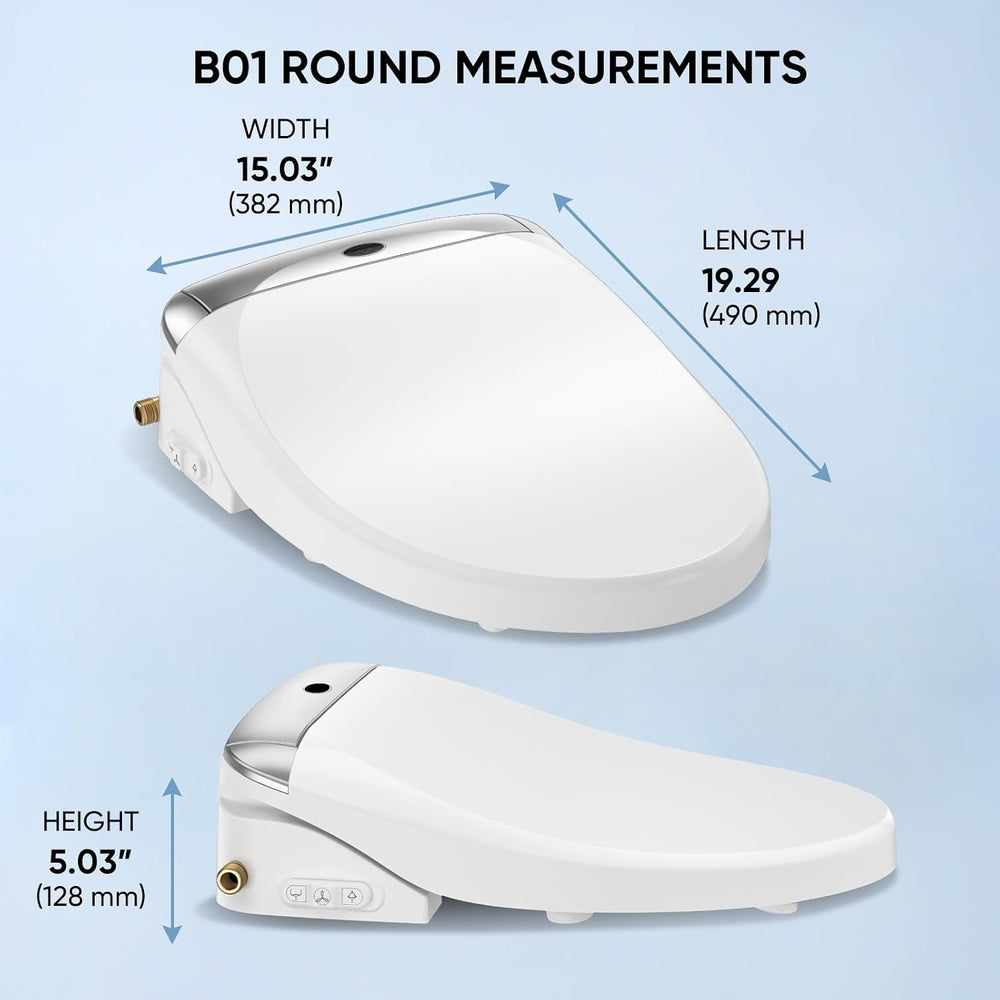 LEIVI Electric Bidet Toilet Seat with Wireless Remote and Side Panel, Multipl...