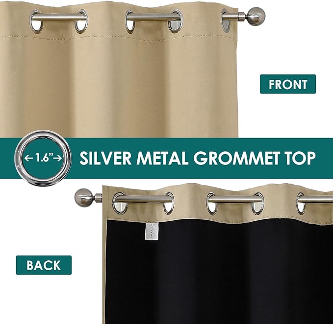 ChrisDowa 100% Blackout Curtains