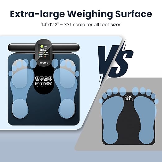 YINOLIFE Scale for Body Weight, 8 Electrode Smart Bathroom Scale