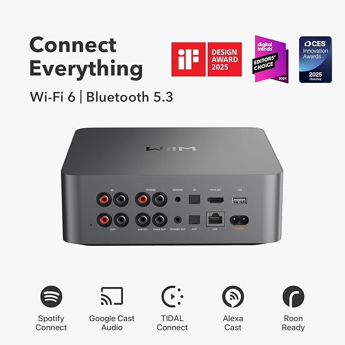 WiiM Ultra Music Streamer & Digital Preamp | 3.5" Touchscreen, Compatible