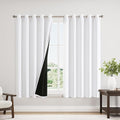 ChrisDowa 100% Blackout Curtains 63 inch Long