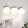 METWET Bathroom Light Fixtures, 3-Light Brushed Nickel Vanity Light, Modern