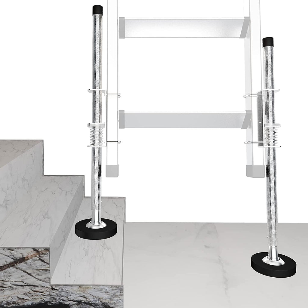 Ladder Leveler Pair,Ladder Accessories Tools Working on Stairs, Adjustable Ladder Leveler for Stable Platform and Ground Level for All Surfaces-Standard Version （20"）