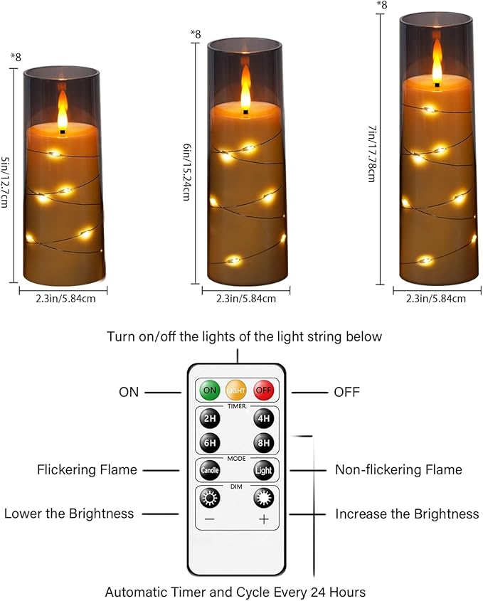 Flickering Flameless LED Candles, Battery Operated Candles 24 Pcs