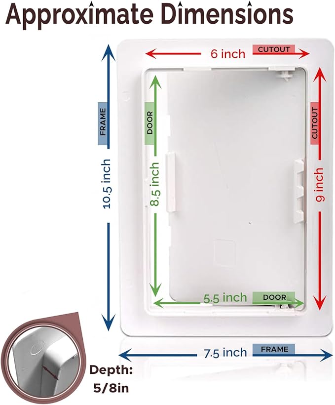 Morvat Access Panel 6x9 Inch for Drywall & Ceiling (40-Pack)