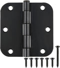 42 Pack Matte Black Door Hinges 3.5 Inch 5/8" Radius, Interior 3 1/2" Bi-fold