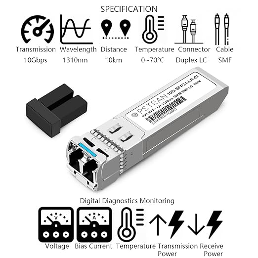 OPSTRAN 10GBASE-LR SFP+ Optical Transceiver Module Compatible (4 Pack)