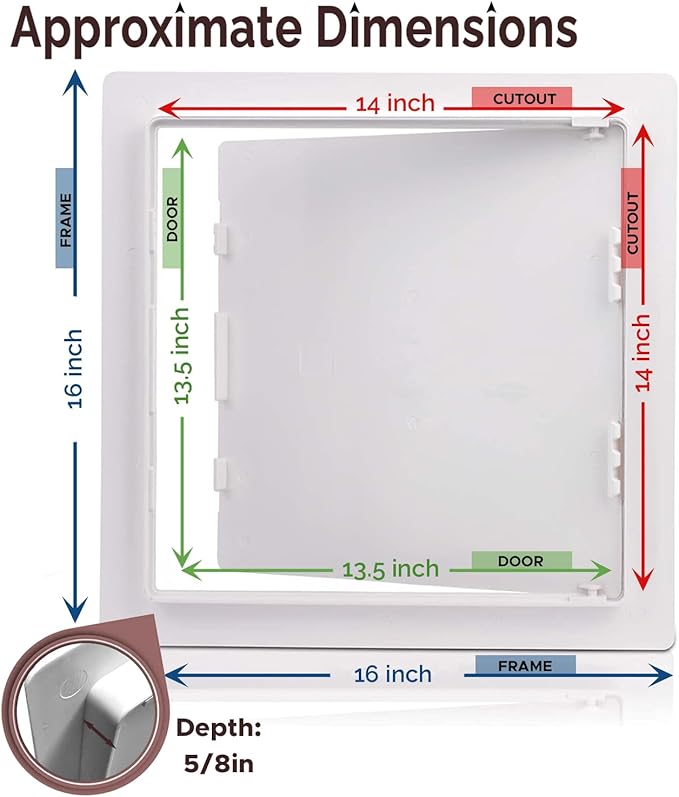 Morvat Access Panel 14x14 Inch for Drywall & Ceiling (20-Pack)