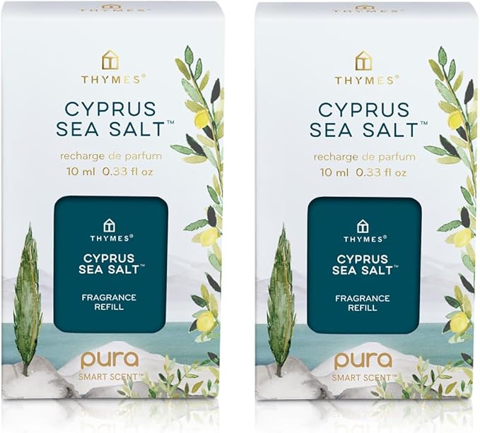 Thymes Pura Refills – 2 Pack of Oil Diffuser Scents – Long-Lasting Pura