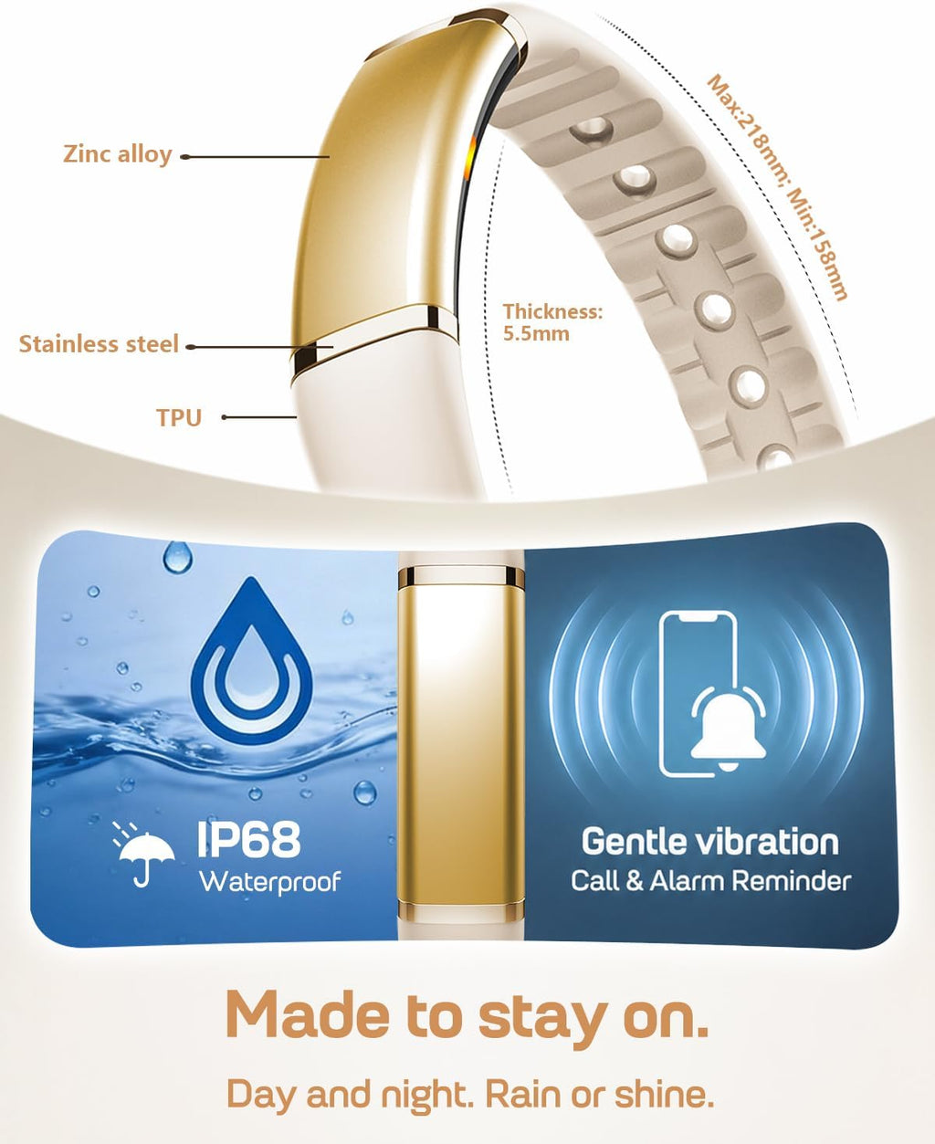 fitvii screenless fitness tracker for women men, health, package contents