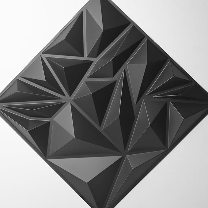 Art3d 33-Pack 3D Wall Panels for Interior Wall Decor, Modern Diamond Textured