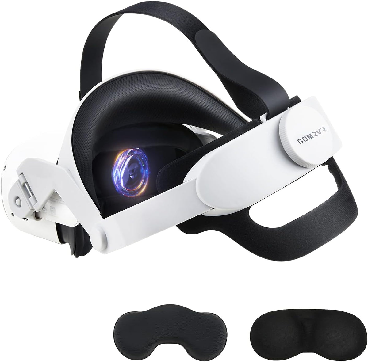 adjustable halo strap for oculus quest1/quest2 head strap shown in use