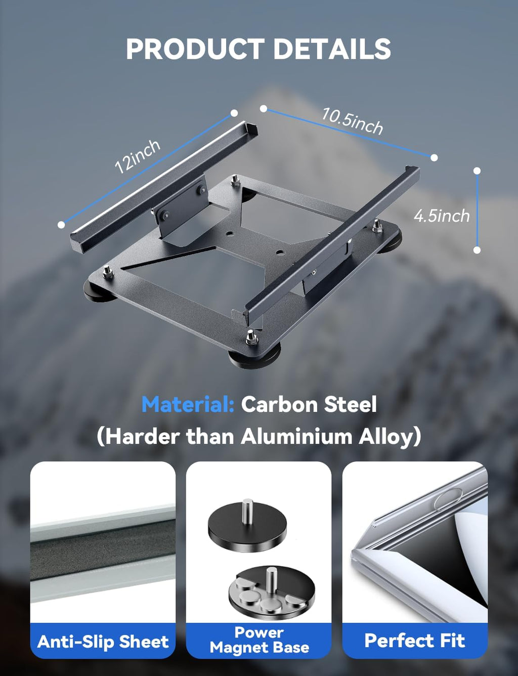 Vehiker Starlink Mini Mount Magnetic, 30° Adjustable Car Roof Mount with 350lbs Heavy Duty Magnet Bases, Weatherproof Starlink Mini Accessories for RV, Camper Van, SUV, Boat