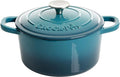 Crock-Pot Artisan 3-Quart Round Enameled Cast Iron Dutch Oven – Gradient Teal