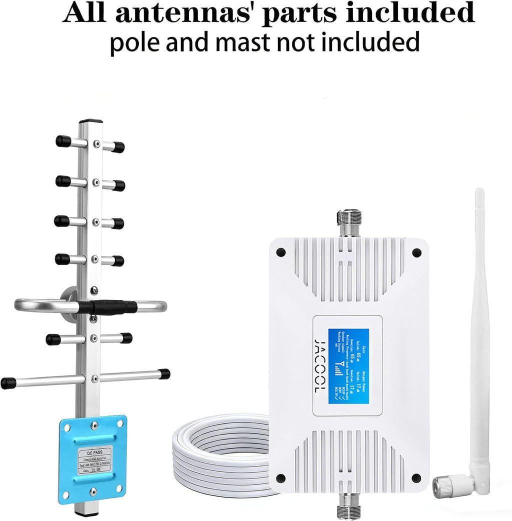 Cell Phone Booster for Verizon & AT&T, Boosts 5G/4G LTE on Bands 12/13/17