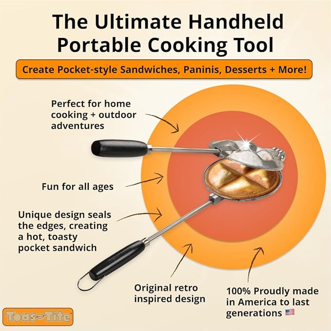 Tid Bit Handheld Sandwich Maker, Portable Sandwich Grill & Panini Press