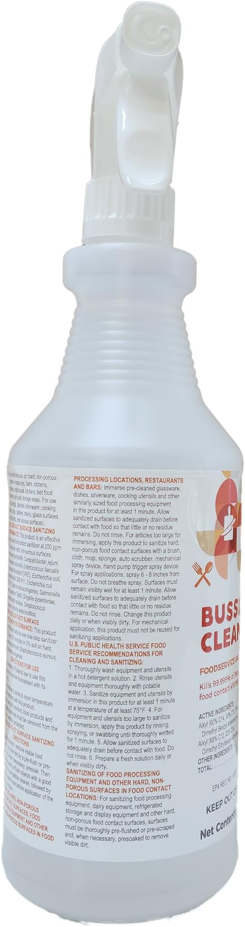 Bussit Clean Food Surface Sanitizer & Cleaner, Kills 99.9% of Kitchen Bacteria (6 Pack)