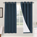H.VERSAILTEX Linen Blackout Curtains 72 Inches Long 100% Absolutely Blackout