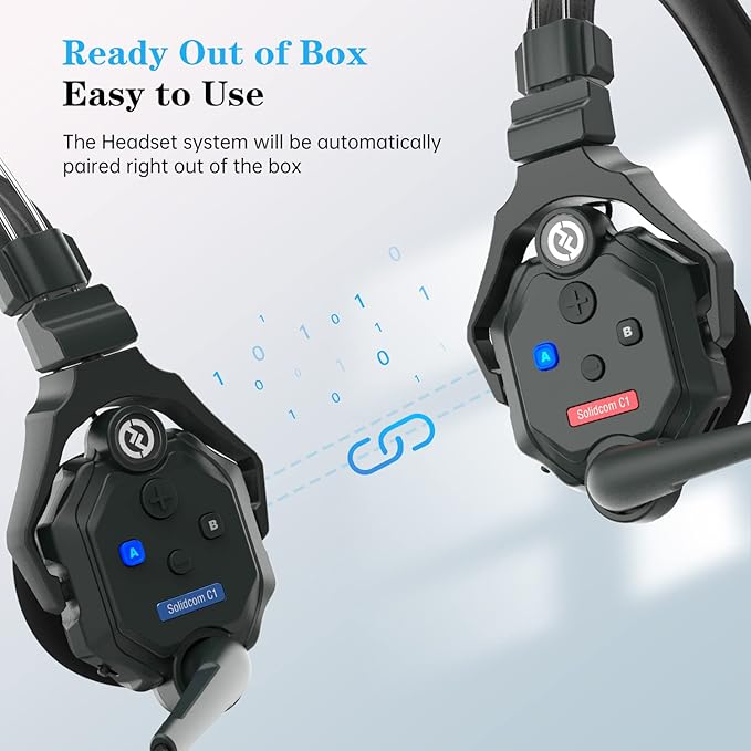 Hollyland Solidcom C1 Wireless Headset Intercom System 6-Person Full Duplex