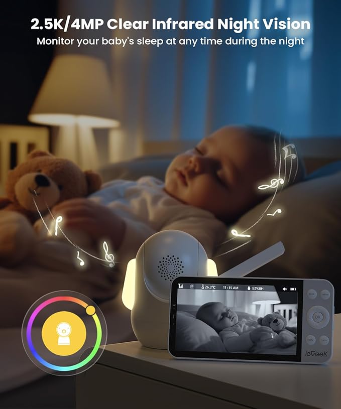 ieGeek 5.5" Baby Monitor, Audio Monitor