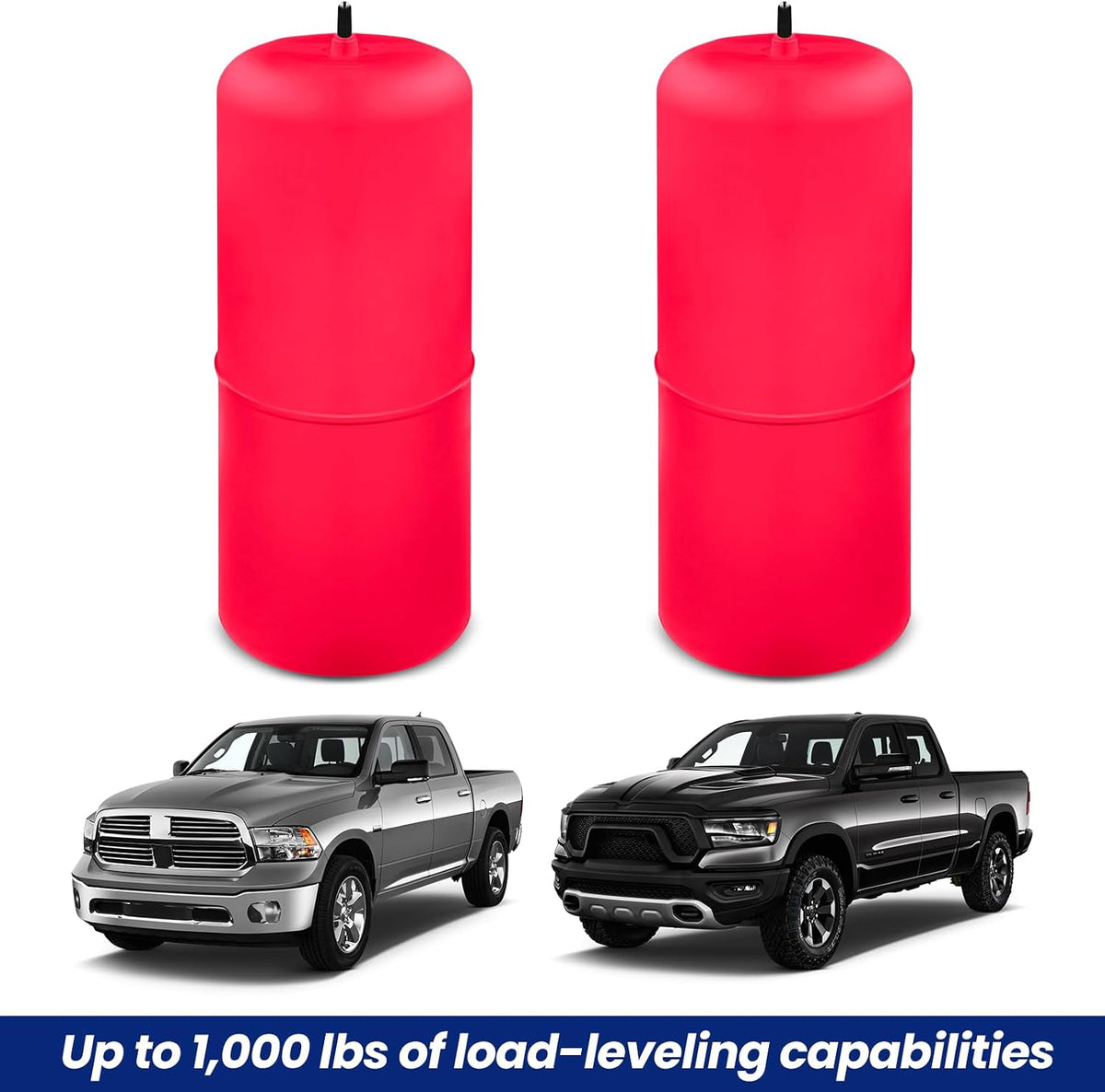 rear air spring bag suspension kits for ram, side view