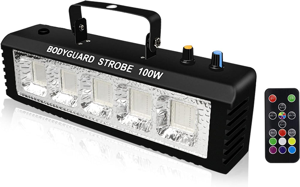 Strobe Stage Lights Sound Activated, 100W RGB LED Strobe Light, Halloween Lig...
