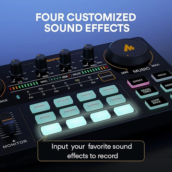 MAONO Podcast Equipment Bundle Audio mixer All-in-One Podcast Production Studio