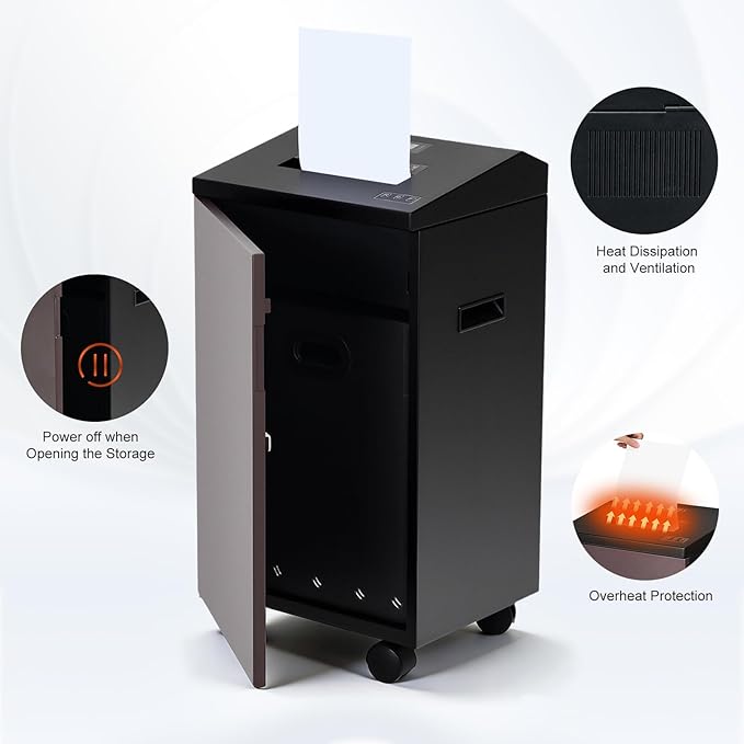 P-7 High Security Paper Shredder Heavy Duty, 5-Sheet Super Micro Cut, 11.9
