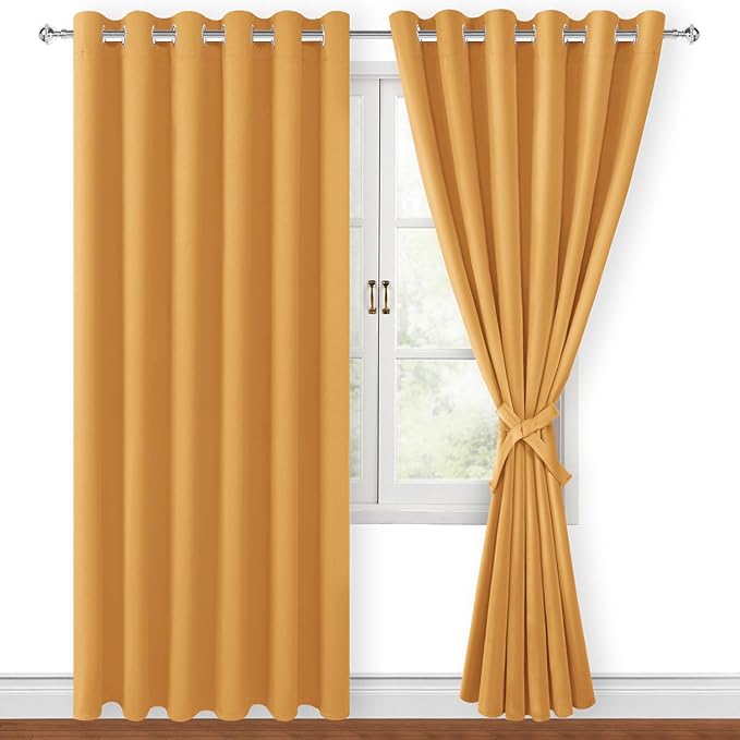 Hiasan Room Darkening Curtains for Bedroom, 70 x 84 Inches