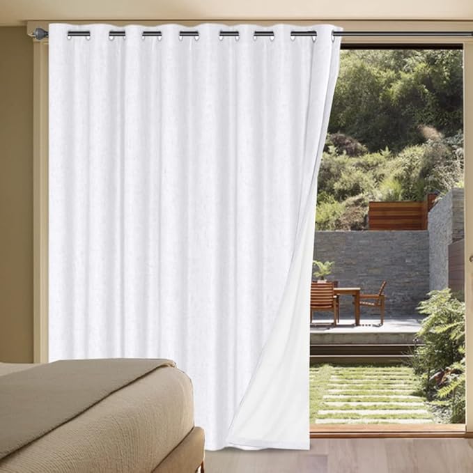 H.VERSAILTEX Linen Blackout Curtains Durable Thick Textured Linen Look 100%
