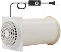 MEOZRI Through-the-Wall Ventilation Fan Exhaust Fan White Cover 6-inch Diameter